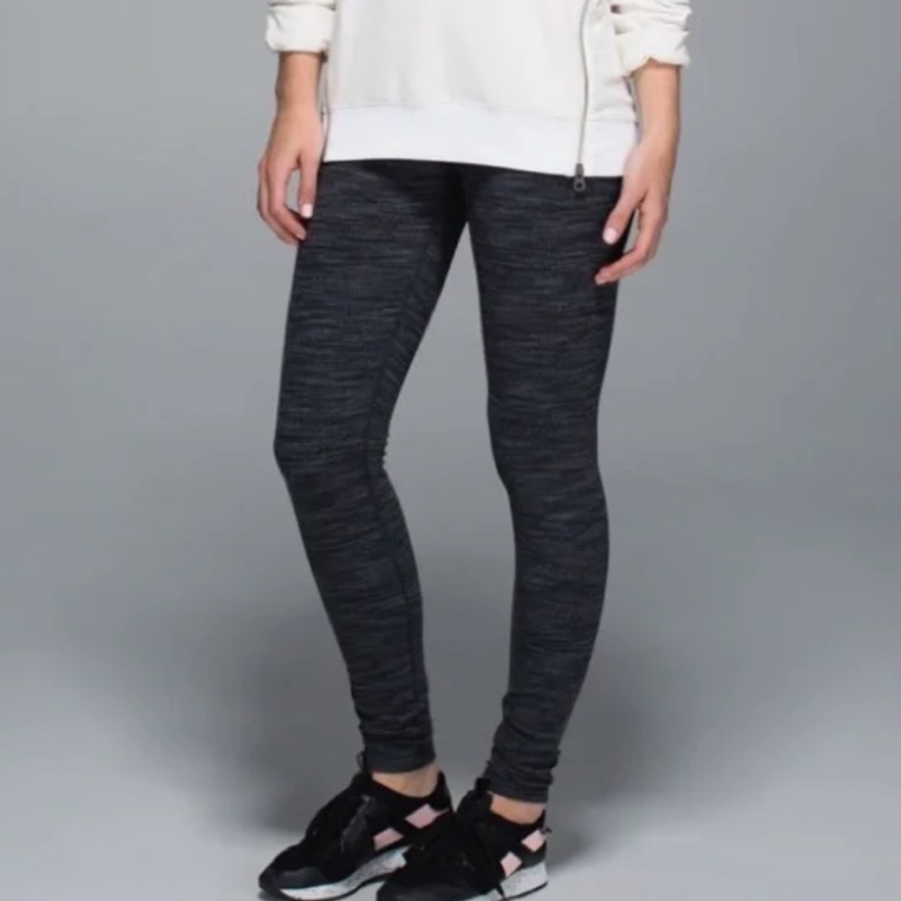 Lululemon Wunder Under Pant Diamond Jacquard Space Dye  Luon® Black Deep Coal 2